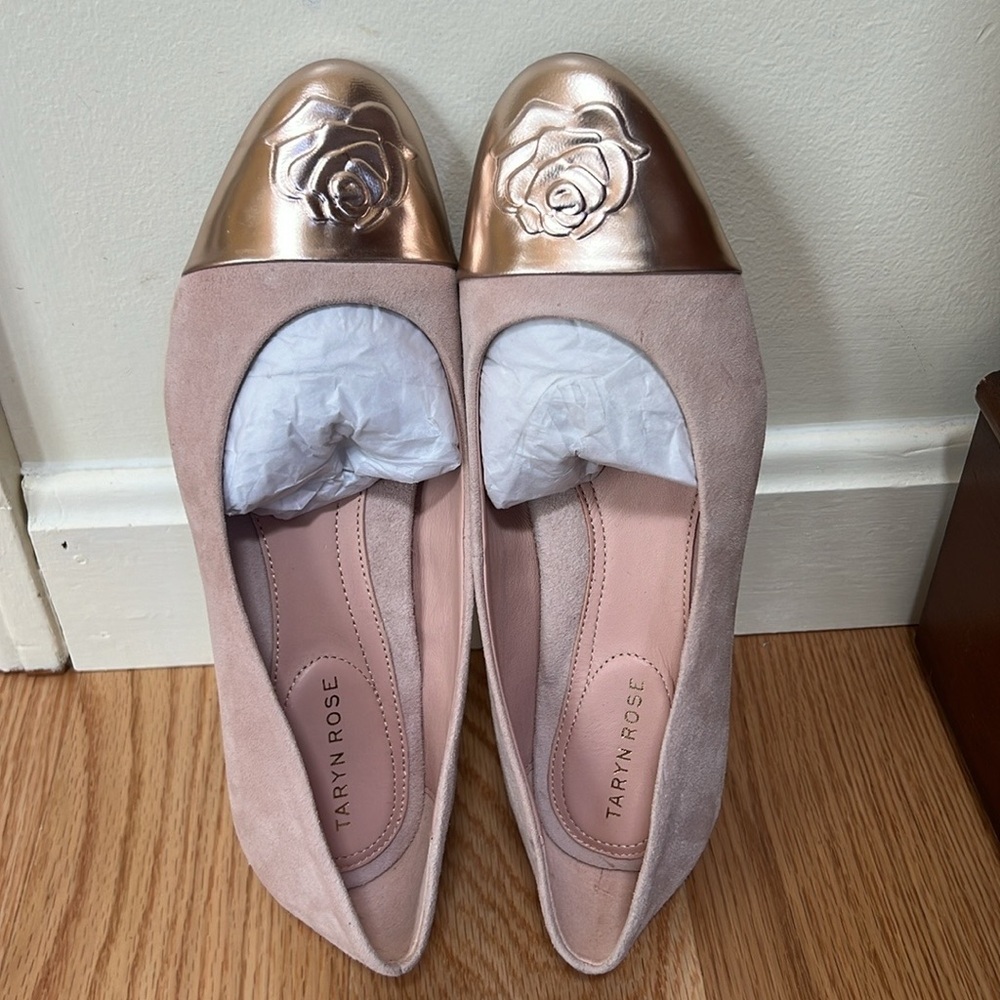 Taryn Rose suede wedge pumps babe SZ 7B/37.